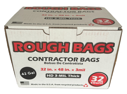 42 Gallon 3 Mil Contractor Bags - 32 Count