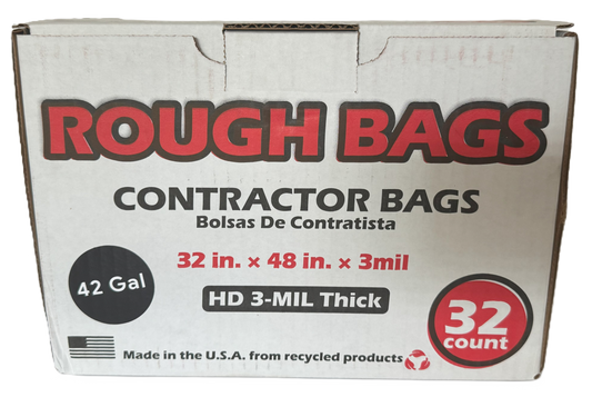 42 Gallon 3 Mil Contractor Bags - 32 Count